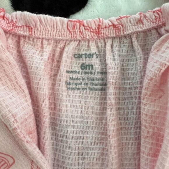 Carter's Baby Girl Pink Butterfly‎ Overall Jumpsuit 6 months - Picture 11 of 12